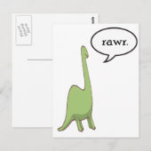 Dinosaurier rawr! postkarte (Vorne/Hinten)