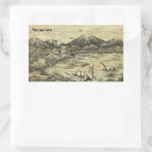 Dinosaurier Rechteckiger Aufkleber (Tasche)