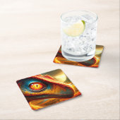 Dinosaurier Rechteckiger Pappuntersetzer (Vor Ort)