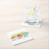 Dinosaurier Rechteckiger Pappuntersetzer (Vor Ort)