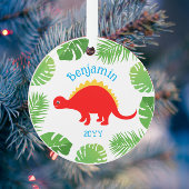 Dinosaurier Red Stegosaurus Keepake Weihnachten Ornament