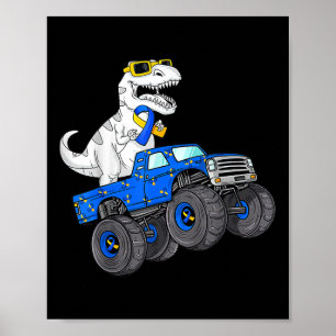 Dinosaurier Reitwagen World Down Syndrome Day Boys Poster
