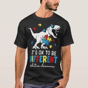 Dinosaurier Rex Verschiedene Autismus Aufklärung M T-Shirt