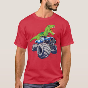 Dinosaurier Riding Monster Truck Patriotic Boys un T-Shirt