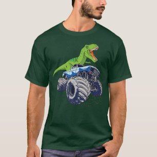 Dinosaurier Riding Monster Truck Patriotic Boys un T-Shirt