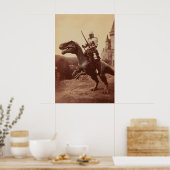 Dinosaurier-Ritter-Kunstposter Gothic Jurassic Pal Poster (Küche)