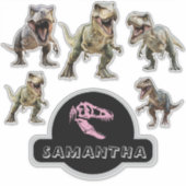 Dinosaurier Roar mit Spannung Aufkleber (Vorderseite)