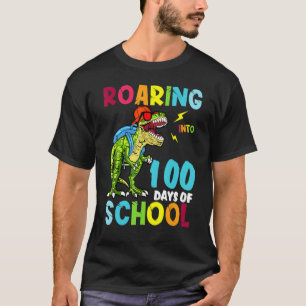 Dinosaurier Roaring in 100 Tagen der Schule Rex Bo T-Shirt