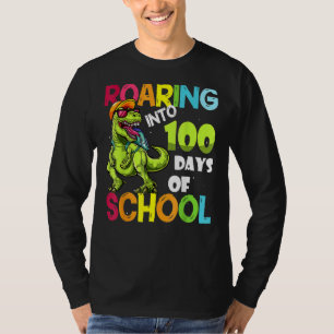 Dinosaurier Roaring in 100 Tagen Schulkleidung R T-Shirt