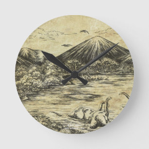 Dinosaurier Runde Wanduhr