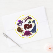 Dinosaurier Runder Aufkleber (Umschlag)