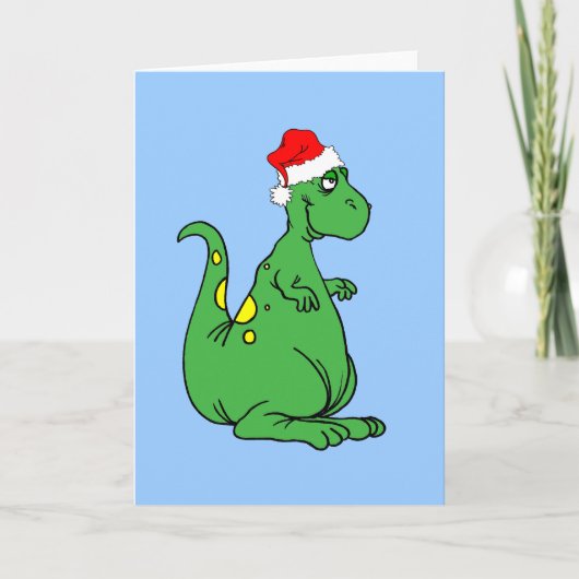 Dinosaurier Sankt Feiertagskarte (Vorderseite)