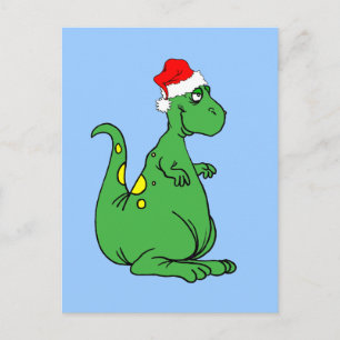 Dinosaurier Santa Feiertagspostkarte