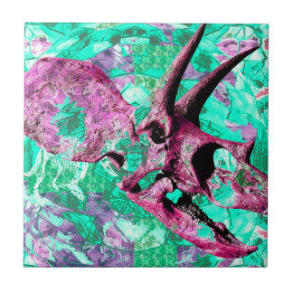 Dinosaurier-Schädel-Druck-Entwurf Fliese
