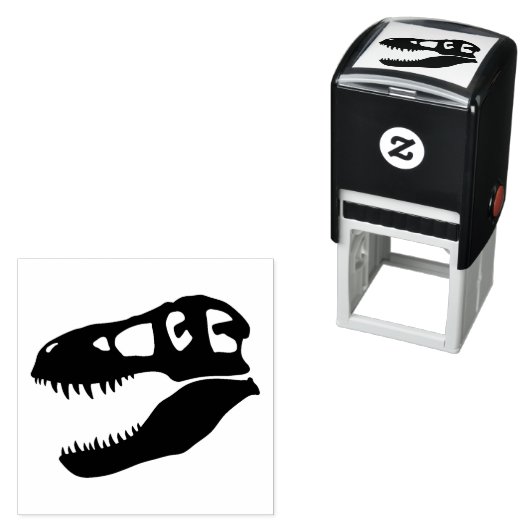 Dinosaurier-Schädel T. rex Permastempel (Beispiel)