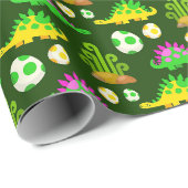 Dinosaurier! Schleifpapier Geschenkpapier (Rolleneckpunkt)