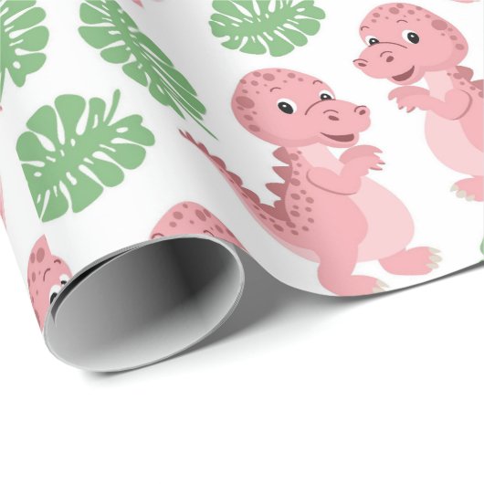 Dinosaurier! Schleifpapier Geschenkpapier (Rolleneckpunkt)