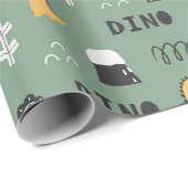 Dinosaurier! Schleifpapier Geschenkpapier (Rolleneckpunkt)