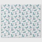 Dinosaurier! Schleifpapier Geschenkpapier (Flach)