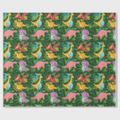 Dinosaurier! Schleifpapier Geschenkpapier (Flach)