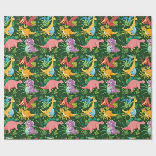 Dinosaurier! Schleifpapier Geschenkpapier (Flach)