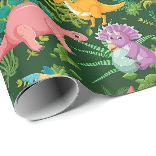 Dinosaurier! Schleifpapier Geschenkpapier (Rolleneckpunkt)