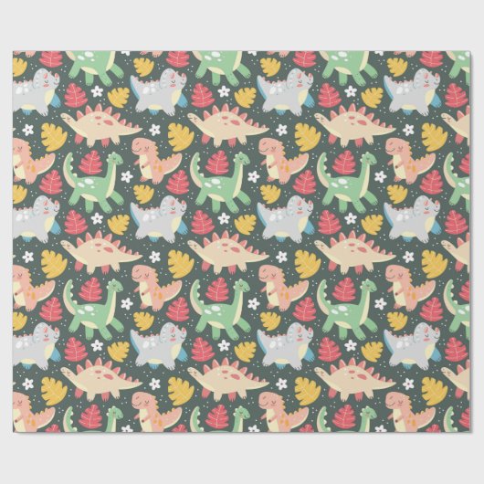 Dinosaurier! Schleifpapier Geschenkpapier (Flach)