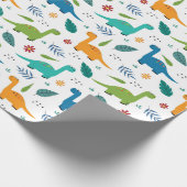 Dinosaurier! Schleifpapier Geschenkpapier (Ecke)