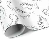 Dinosaurier! Schleifpapier Geschenkpapier (Rolleneckpunkt)