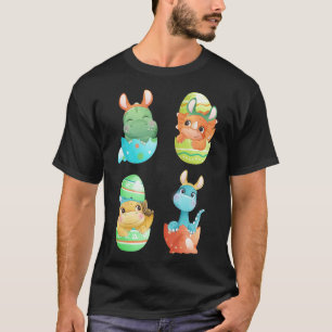 Dinosaurier schlüpfen aus Ostereiern  T-Shirt