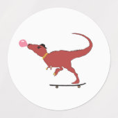 Dinosaurier, Schmetterlinge und Frosch Etiketten (Design 1)