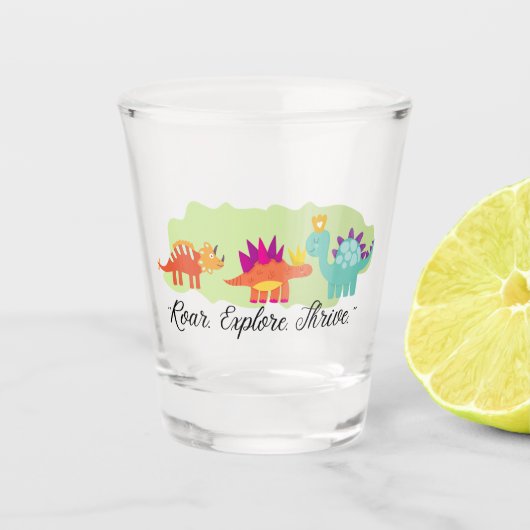 Dinosaurier Schnapsglas (Vorderseite)