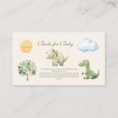 Dinosaurier schnuppern bald Babyduschbücher für Ba Begleitkarte (Vorderseite)