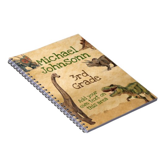 Dinosaurier-Schulnotizbuch Notizblock (Rechte Seite)