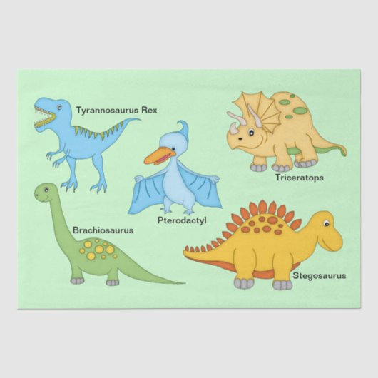 Dinosaurier Seidenpapier (Vorderseite)