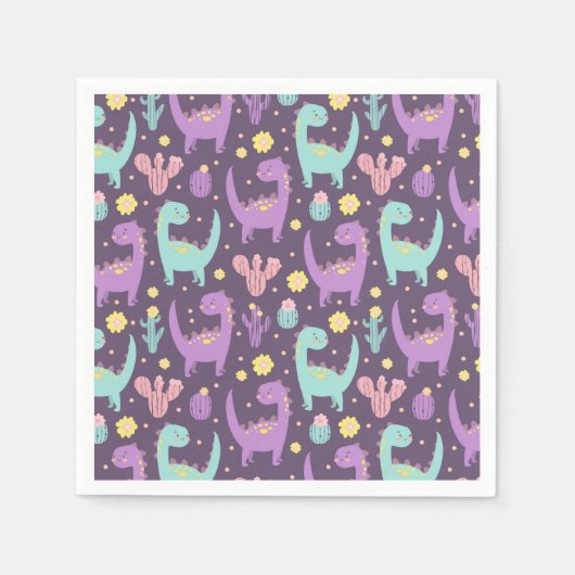Dinosaurier Serviette (Vorderseite)