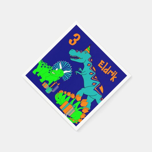 Dinosaurier Serviette (Ecke)