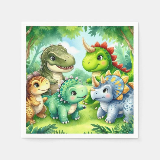 Dinosaurier Serviette (Vorderseite)