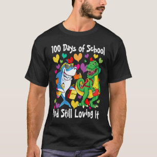 Dinosaurier & Shark 100 Tage der Schule und noch i T-Shirt