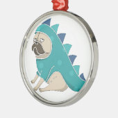Dinosaurier Silbernes Ornament (Links)