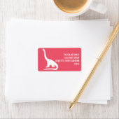 Dinosaurier-Silhouette-Adressetikett Adressaufkleber (Insitu)