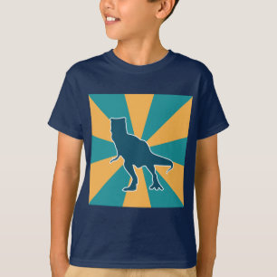 Dinosaurier Silhouette fett, Dino-Saurus-Junge T-Shirt