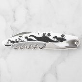 Dinosaurier-Silhouetten Kellnermesser (Rückseite)