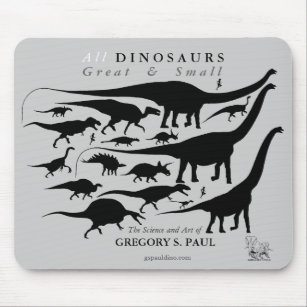 Dinosaurier-Silhouetten Mousepad Gregory Paul