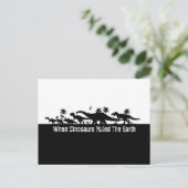 Dinosaurier-Silhouetten Postkarte (Stehend Vorderseite)