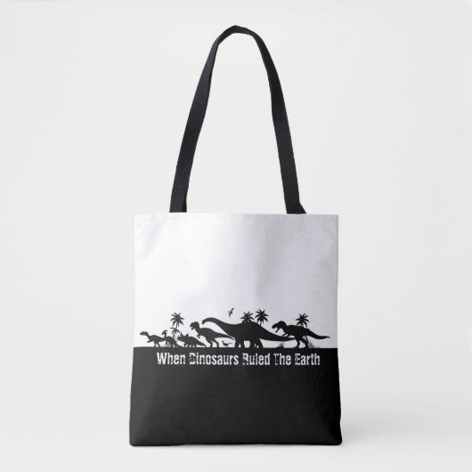 Dinosaurier-Silhouetten Tasche (Vorderseite)