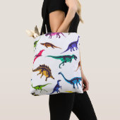Dinosaurier-Silhouetten: Vintages Skizzenmuster. Tasche (Von Nahem)