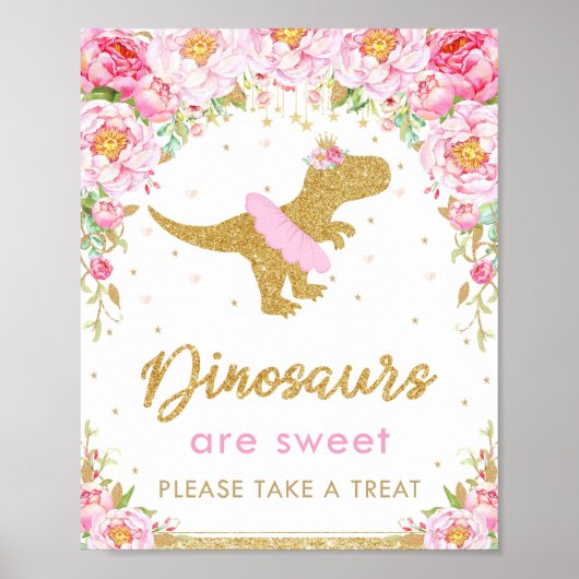 Dinosaurier sind Sweet Birthday Party T-Rex Lecker Poster (Vorne)