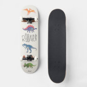 Dinosaurier Skateboard | Prähistorische Reptilien (Vorderseite)