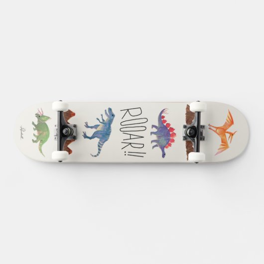 Dinosaurier Skateboard | Prähistorische Reptilien (Horizontal)